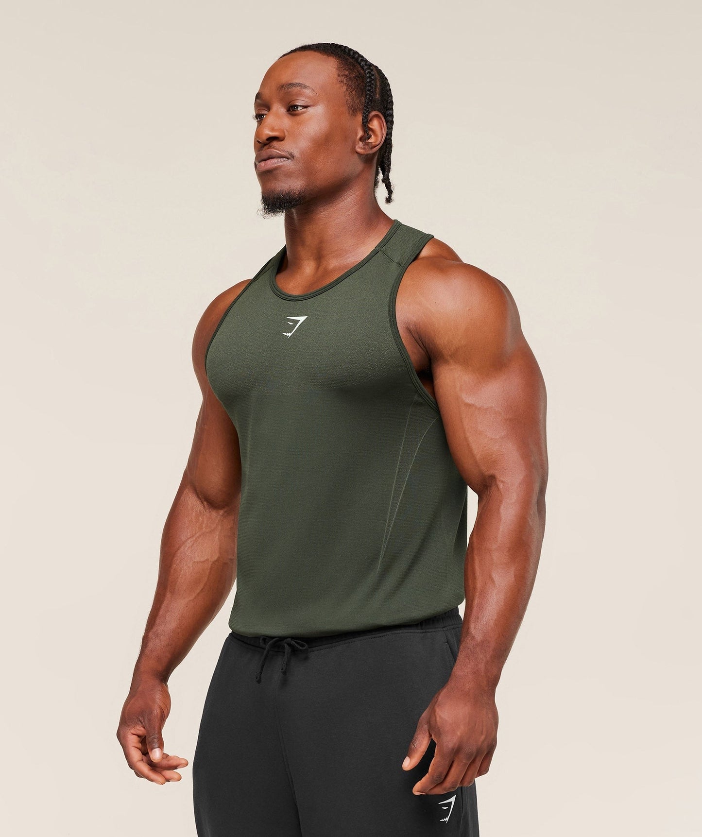 Gymshark Shadow Seamless Stringer - Trail Green