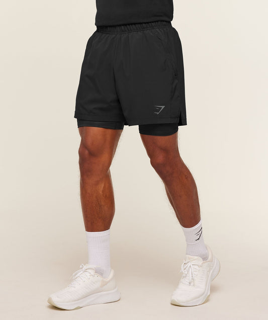 Gymshark Sport 5" 2 in 1 Shorts - Black