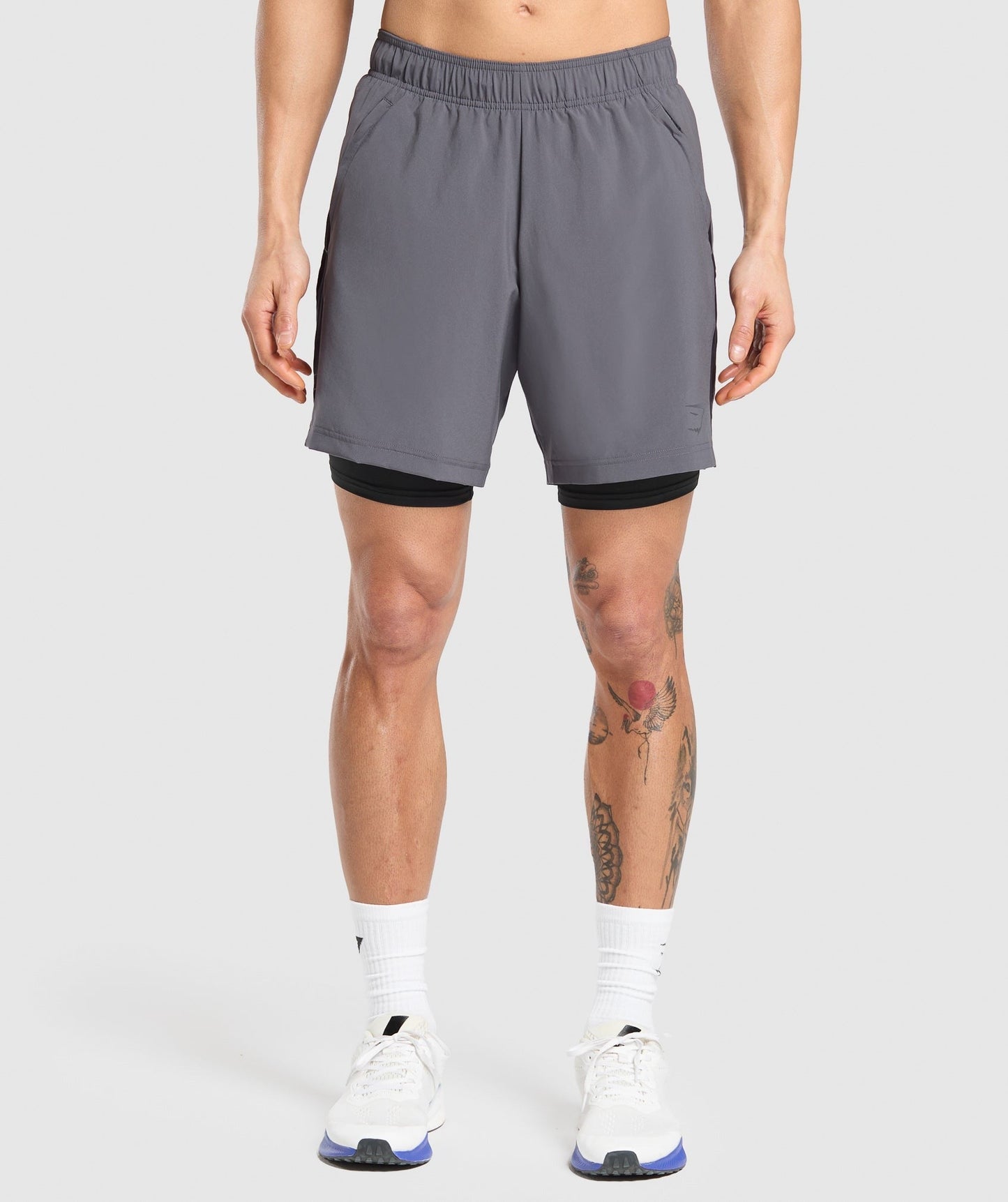 Gymshark Sport 7" 2 in 1 Shorts - Dark Grey/Black