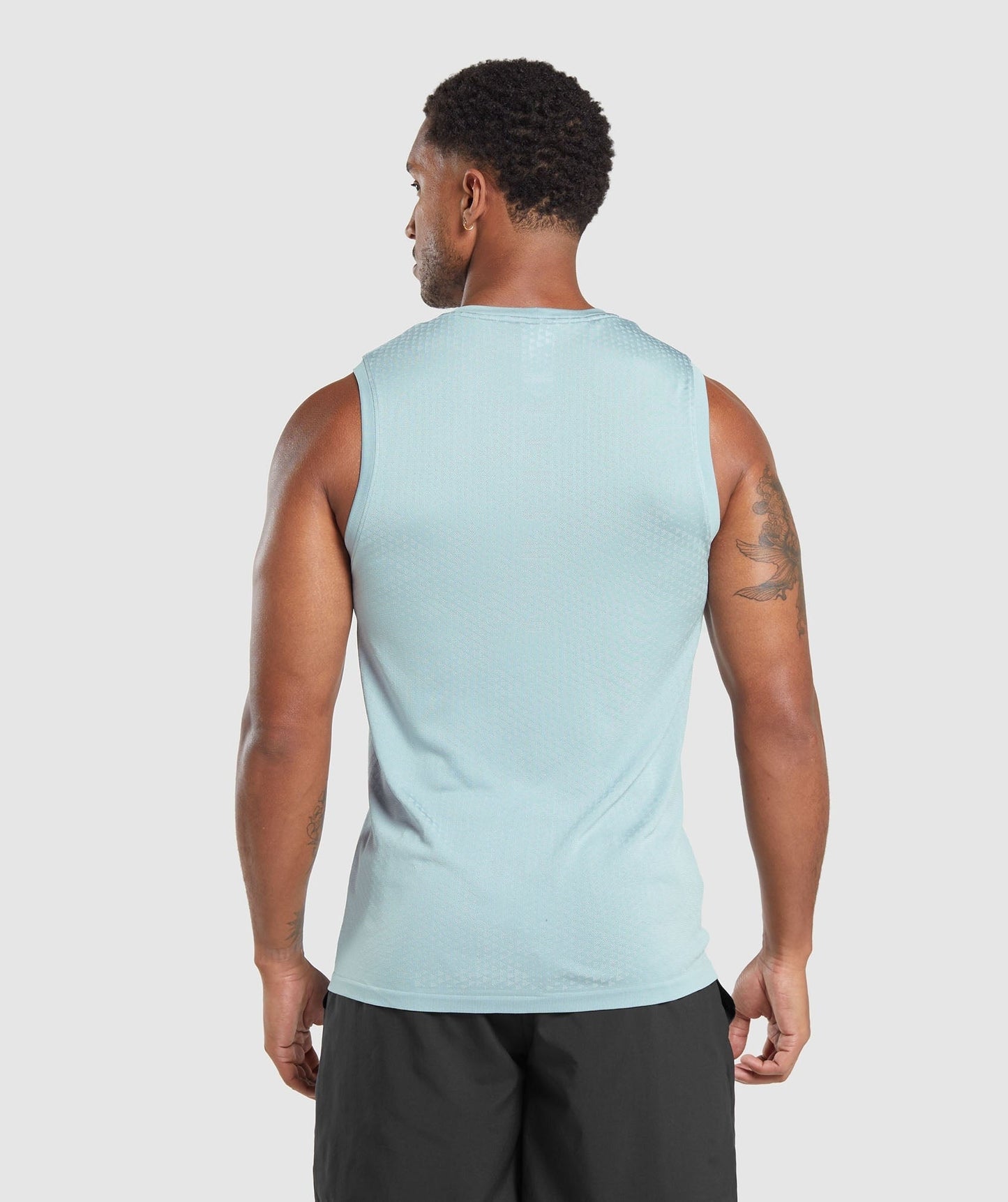 Gymshark Sport Seamless Tank - Salt Blue/White