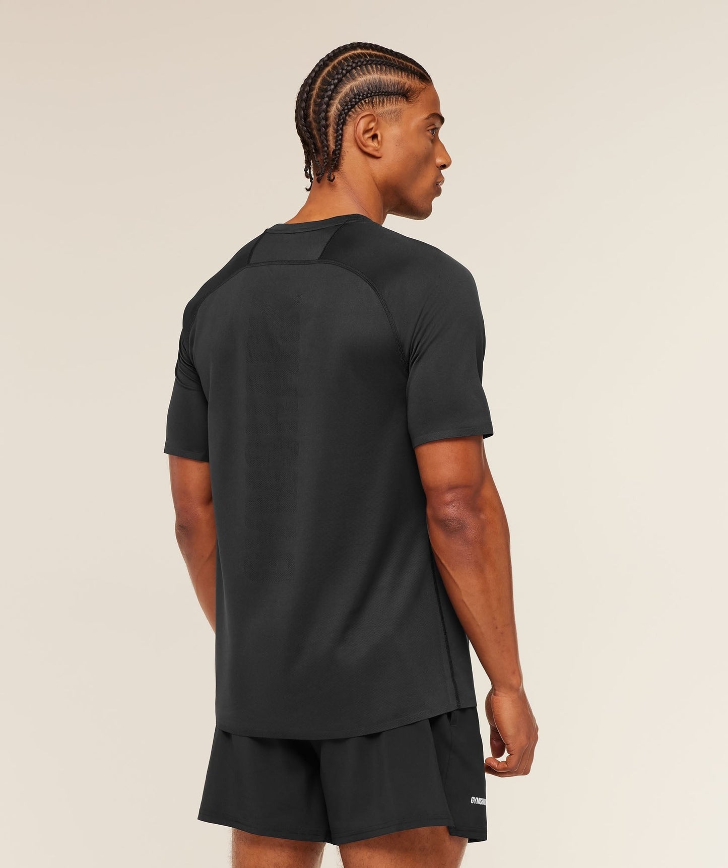 Gymshark Hybrid Engineered Jacquard T-Shirt - Black