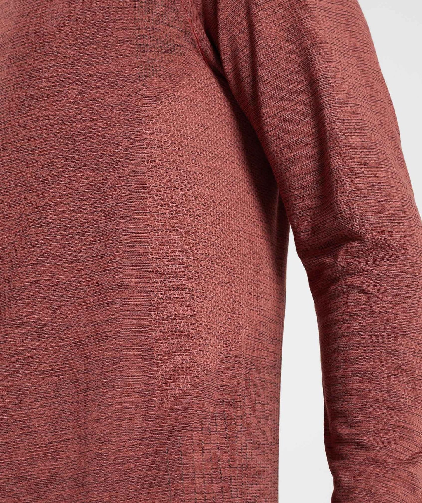 Gymshark Retake Seamless Long Sleeve T-Shirt - Rose Brown/Black Marl