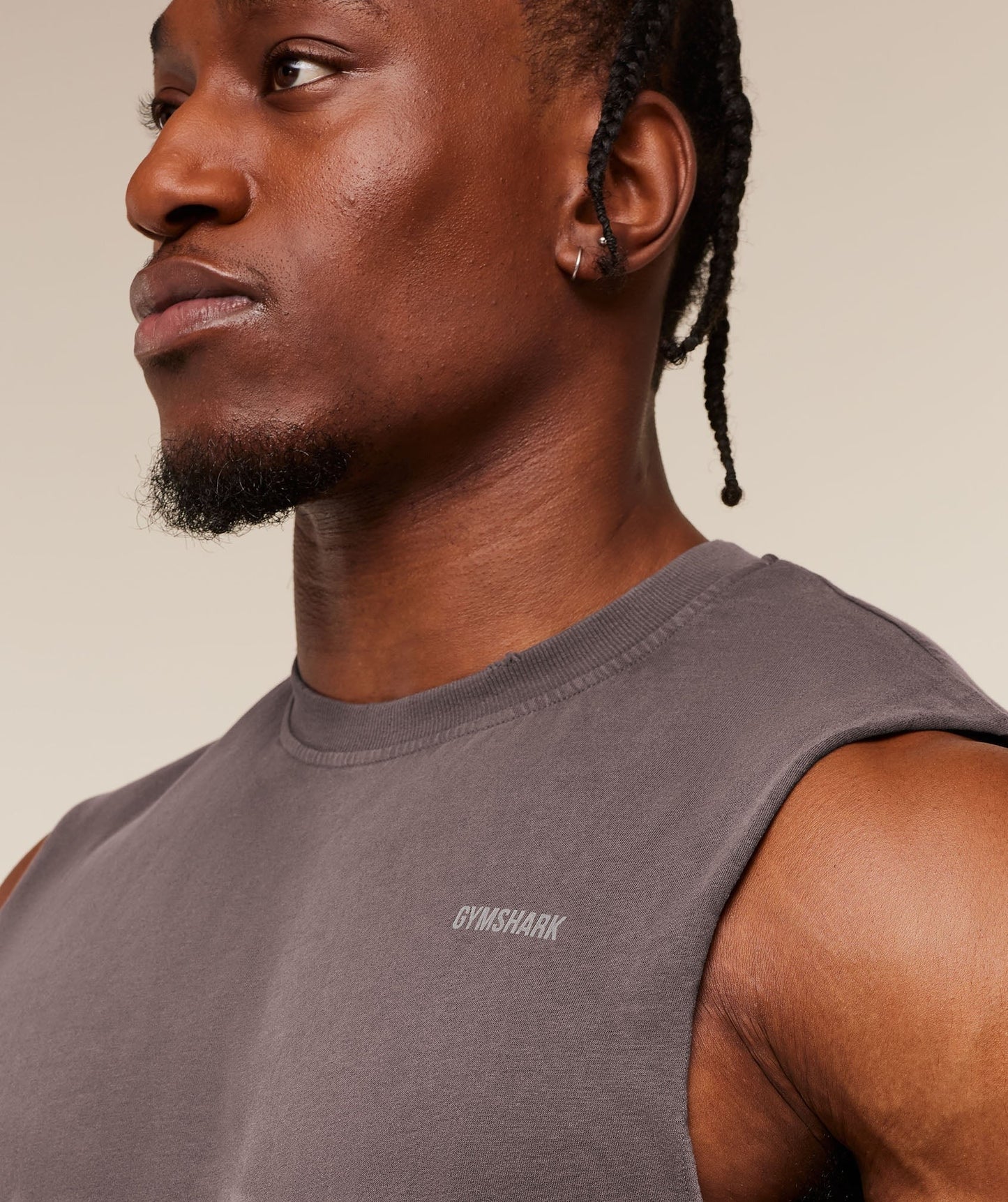 Gymshark x CBUM Washed Sleeveless T-Shirt - Greyed Purple