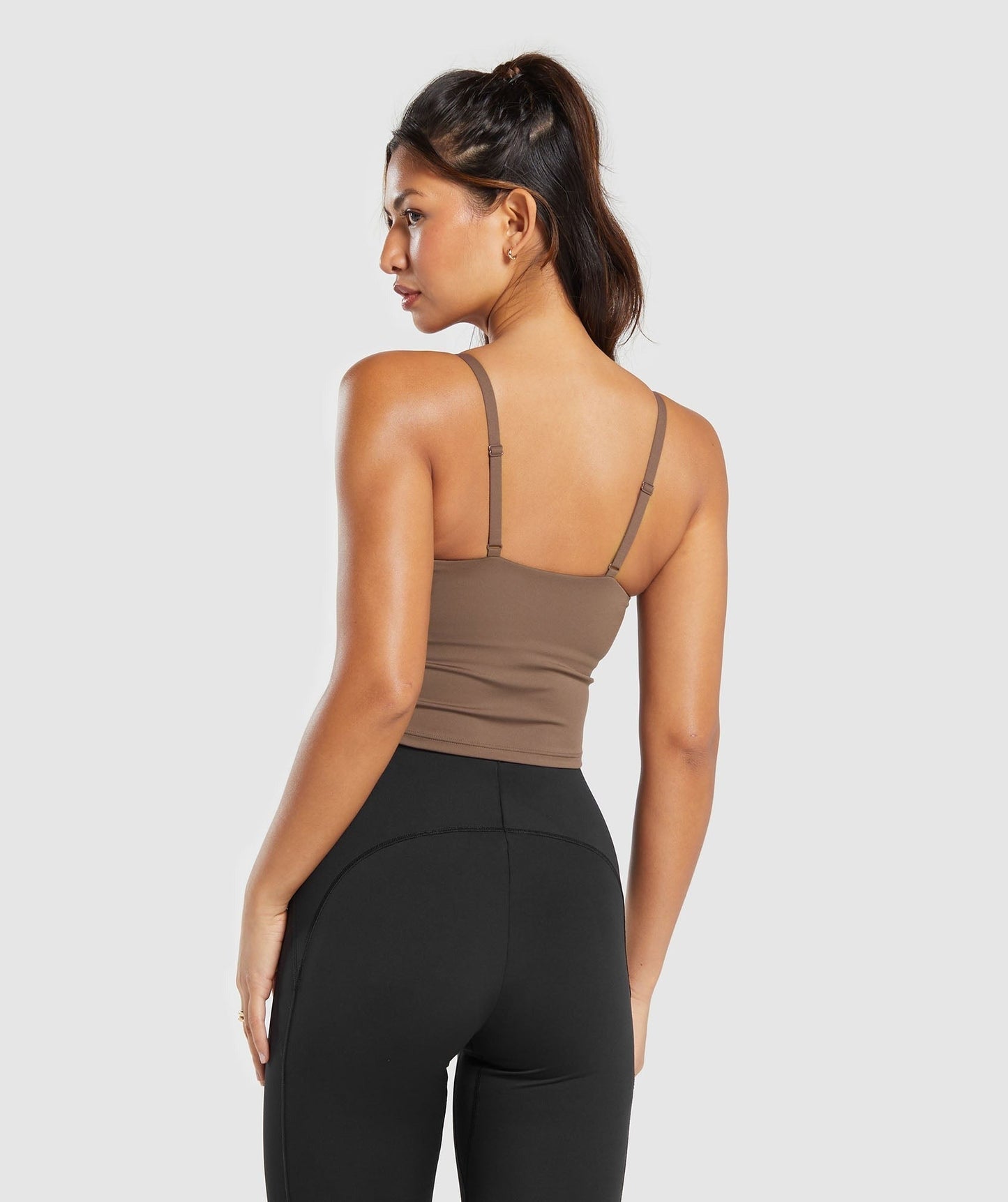 Gymshark Training Cami Tank With Shelf - Soft Brown
