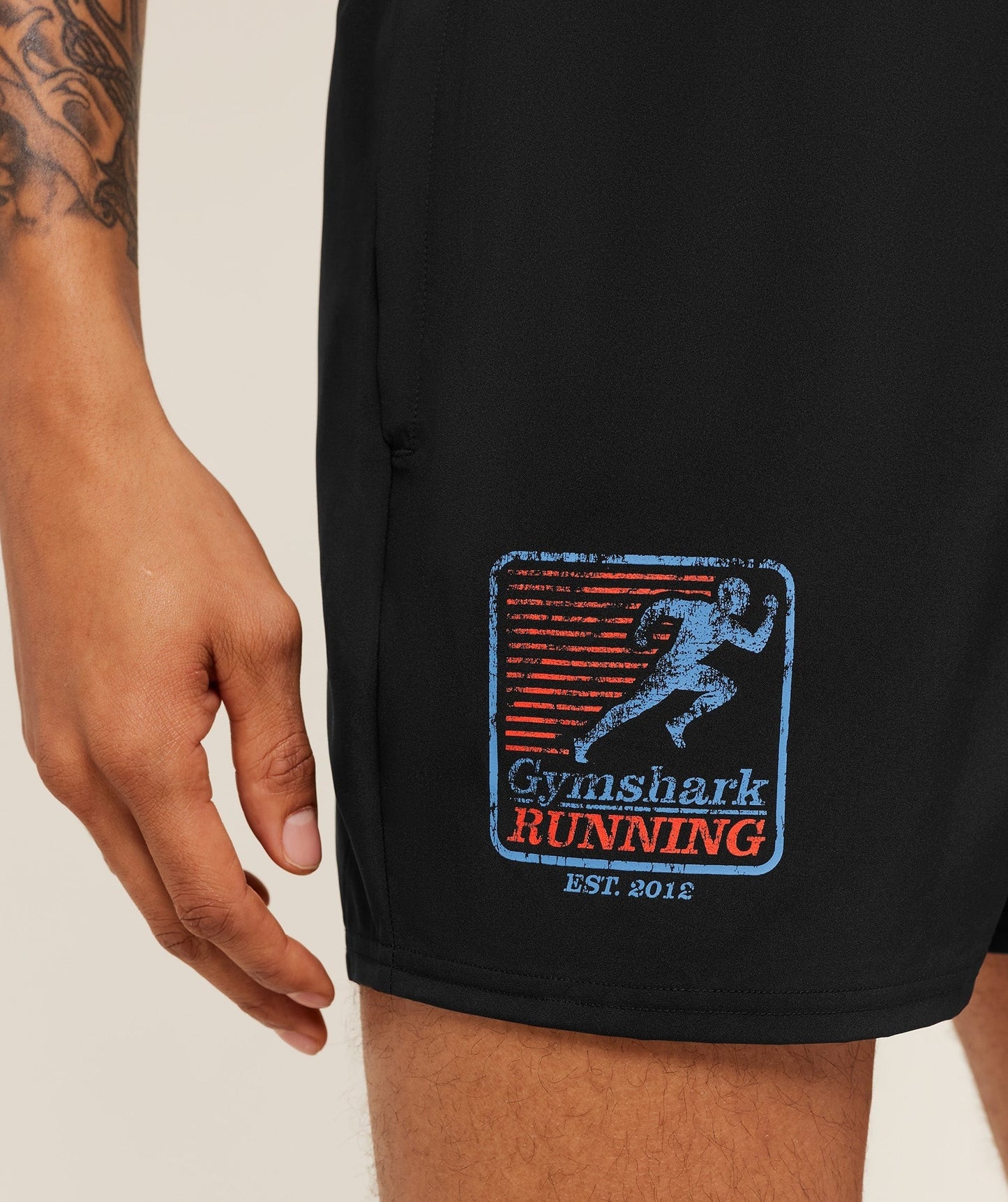 Gymshark Run Club Graphic Shorts - GS Black