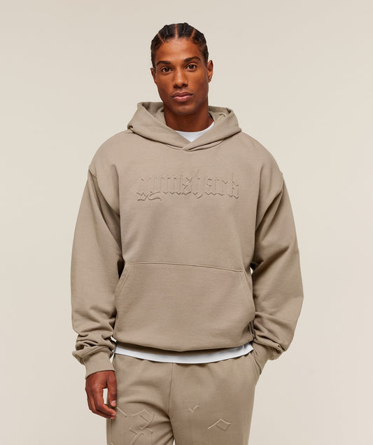 Gymshark Embossed Boxy Hoodie - Lifestyle Brown