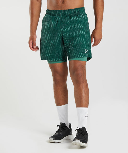 Gymshark Sport 7" 2 in 1 Short - Hoya Green
