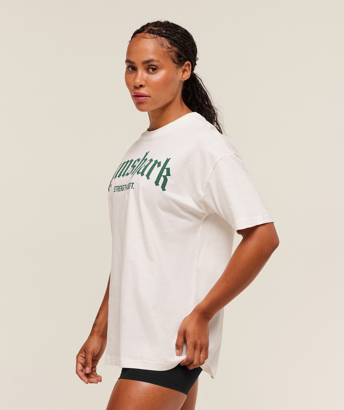 Gymshark Strength Department Oversized T-Shirt - Soft White