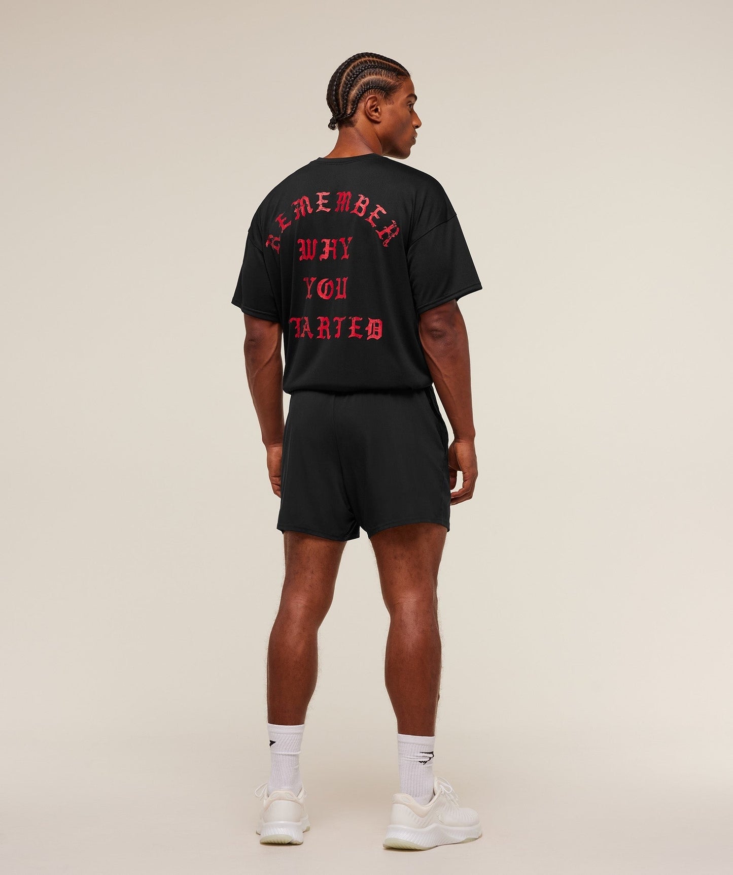 Gymshark Remember Why You Started T-Shirt - Black