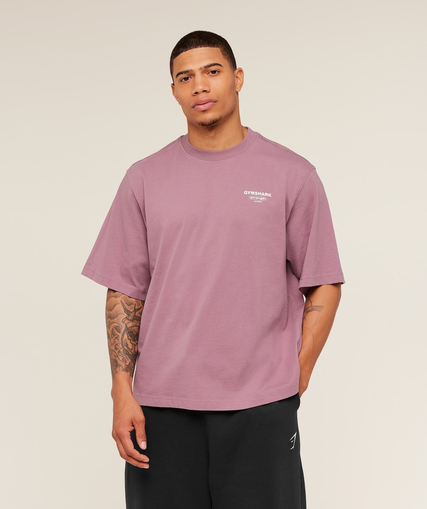 Gymshark Strength Stars Washed Graphic T-Shirt - Calm Pink