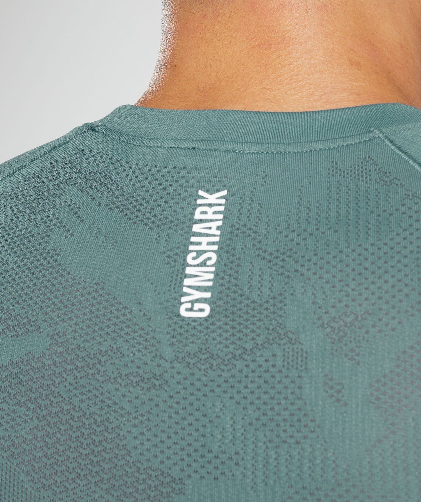 Gymshark Geo Seamless T-Shirt - Thunder Blue/Cosmic Grey