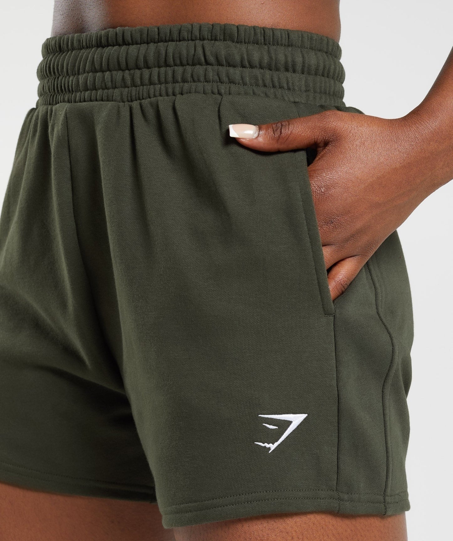 Gymshark Training Fleece Shorts - Deep Olive Green