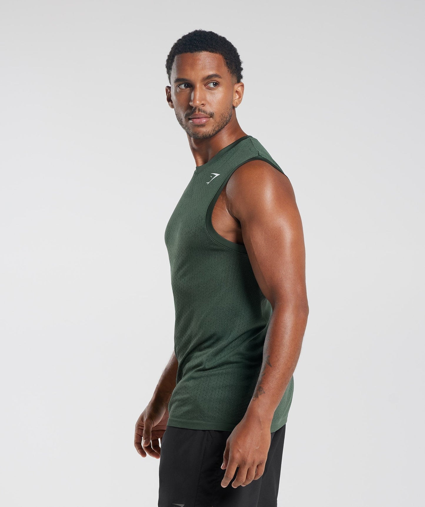 Gymshark Sport Seamless Tank - Fog Green/Black