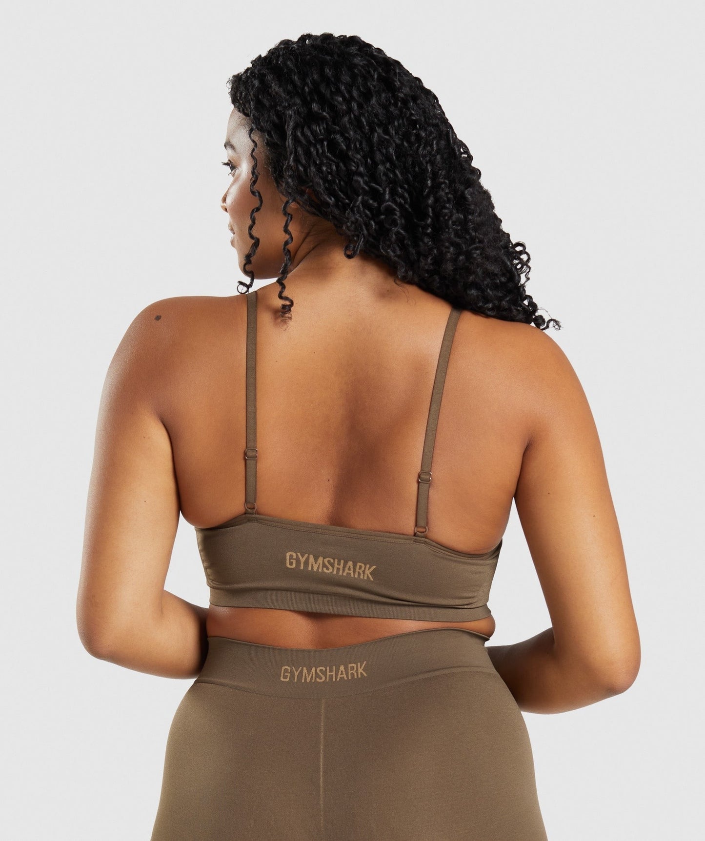 Gymshark Seamless Scoop Neck Bralette - Walnut Brown