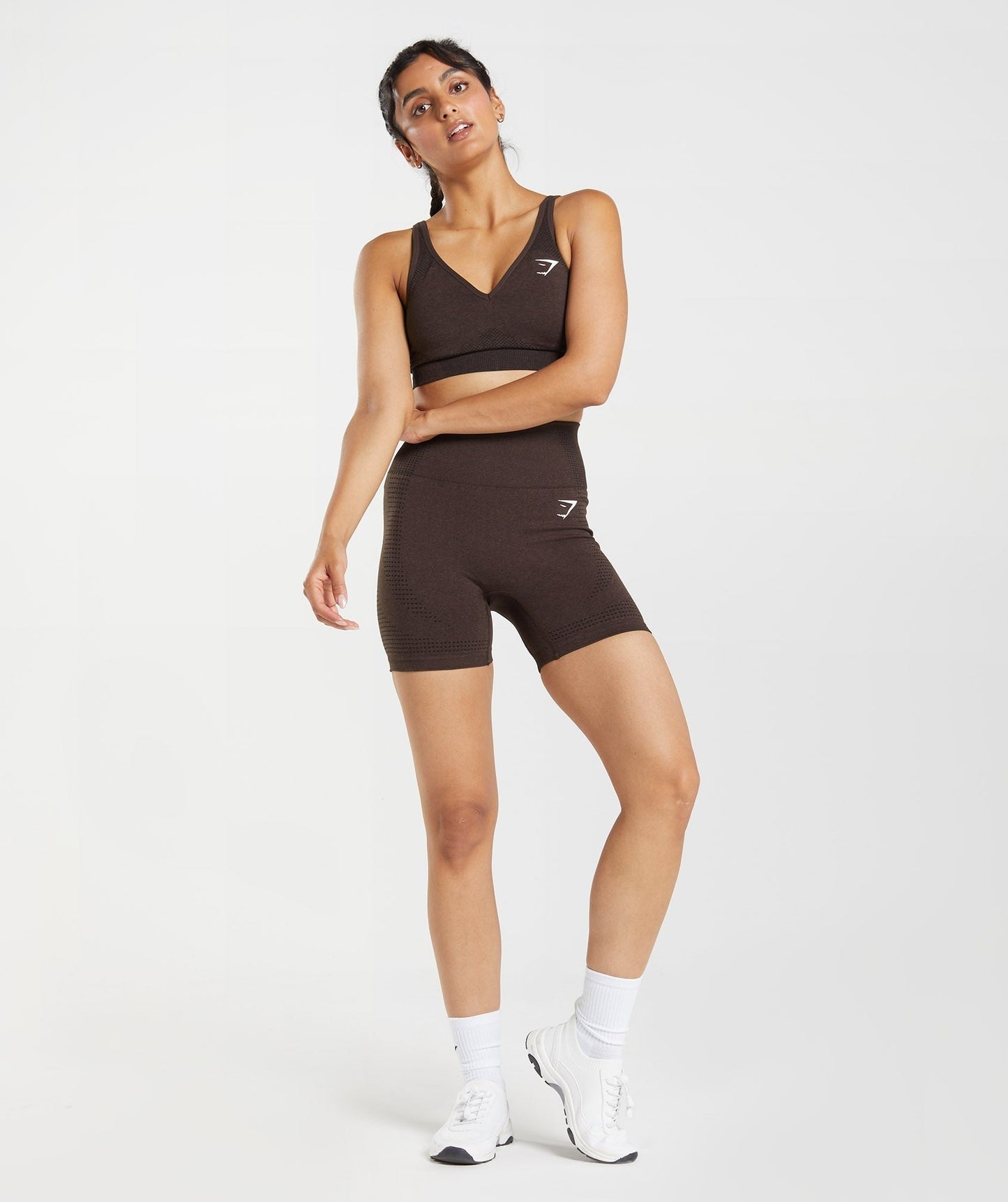 Gymshark Vital Seamless Shorts - Cherry Brown Marl