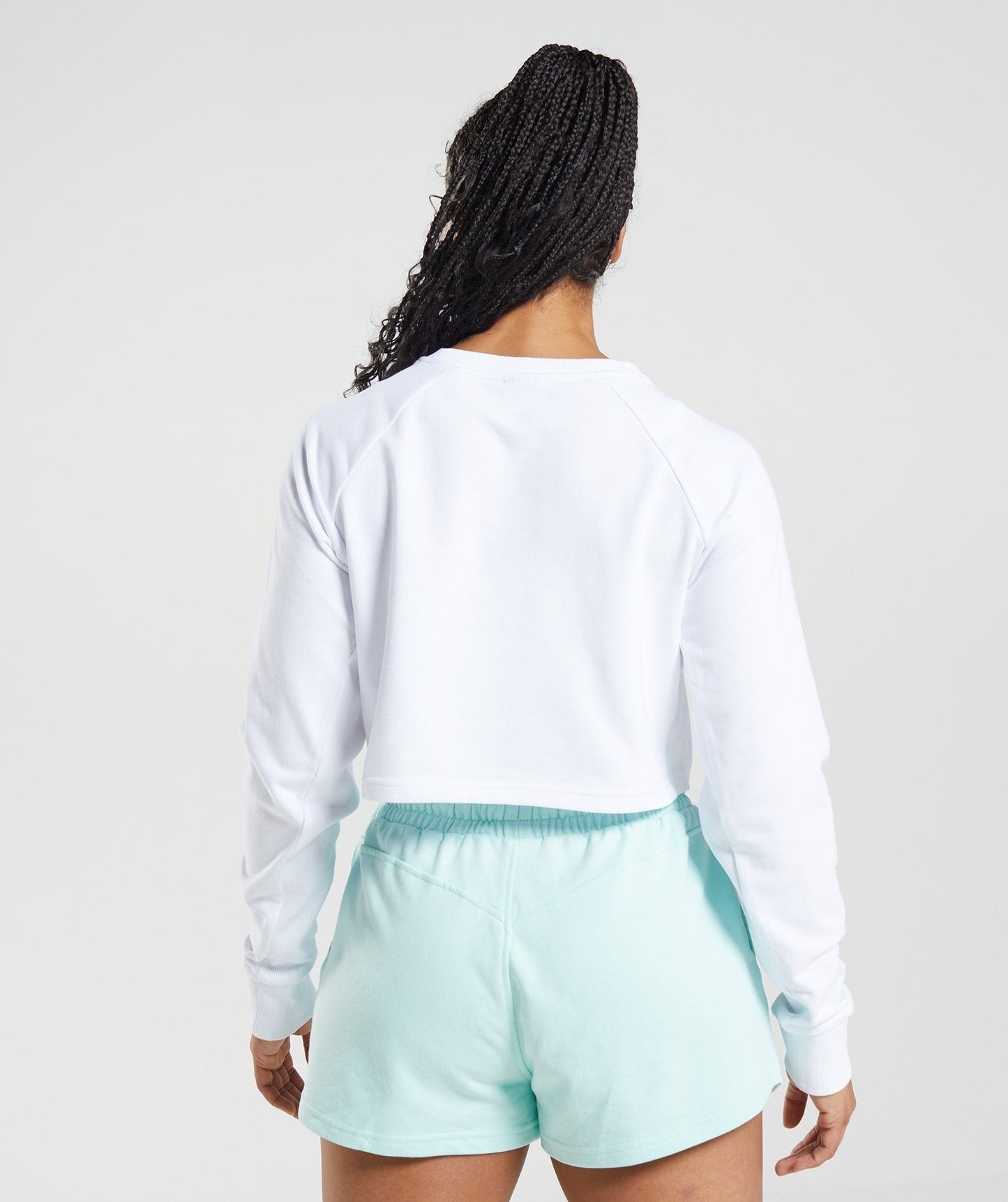 Gymshark Legacy Cropped Sweater - White