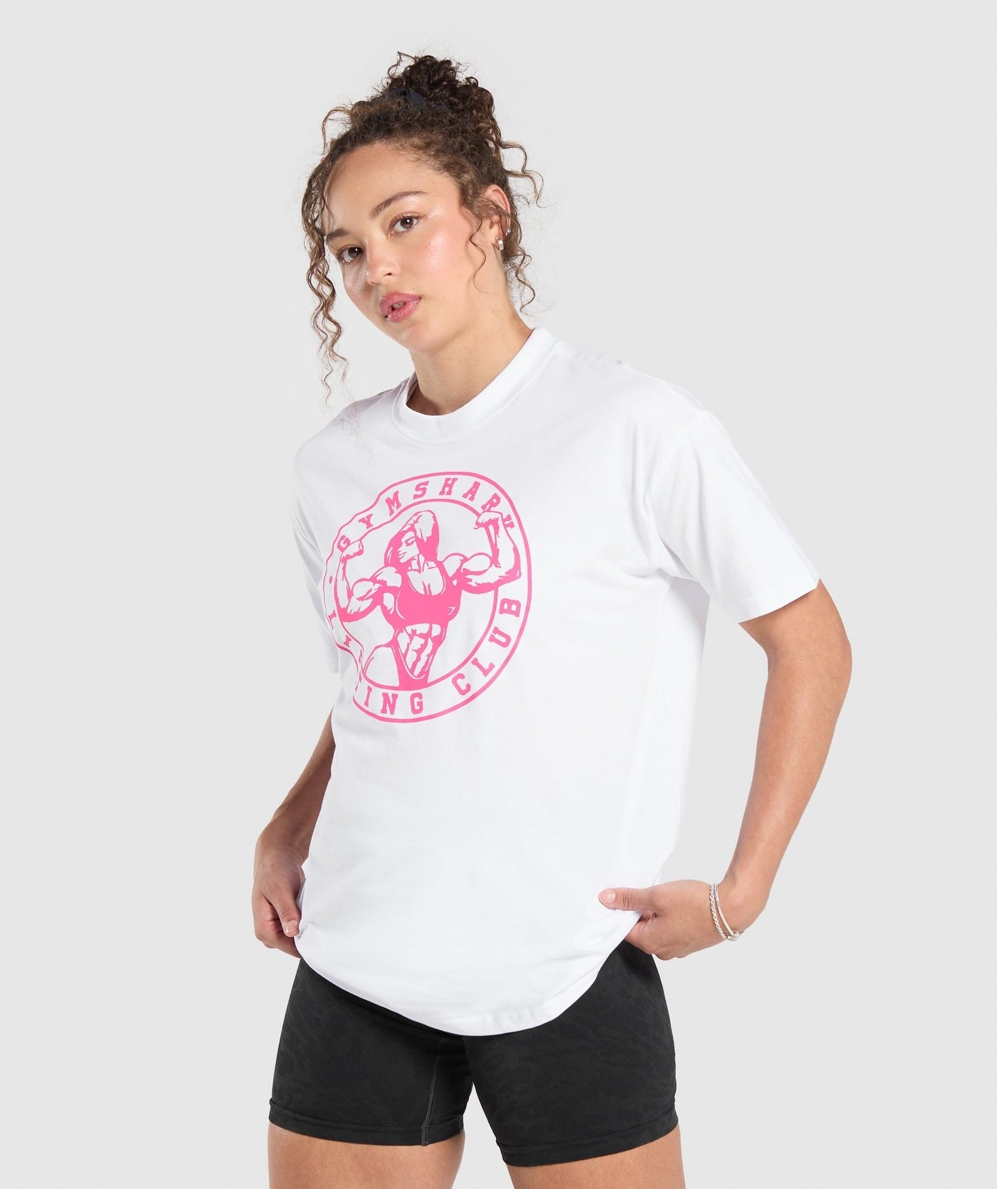 Gymshark Strong Girl Lifting Club Graphic T-Shirt - White