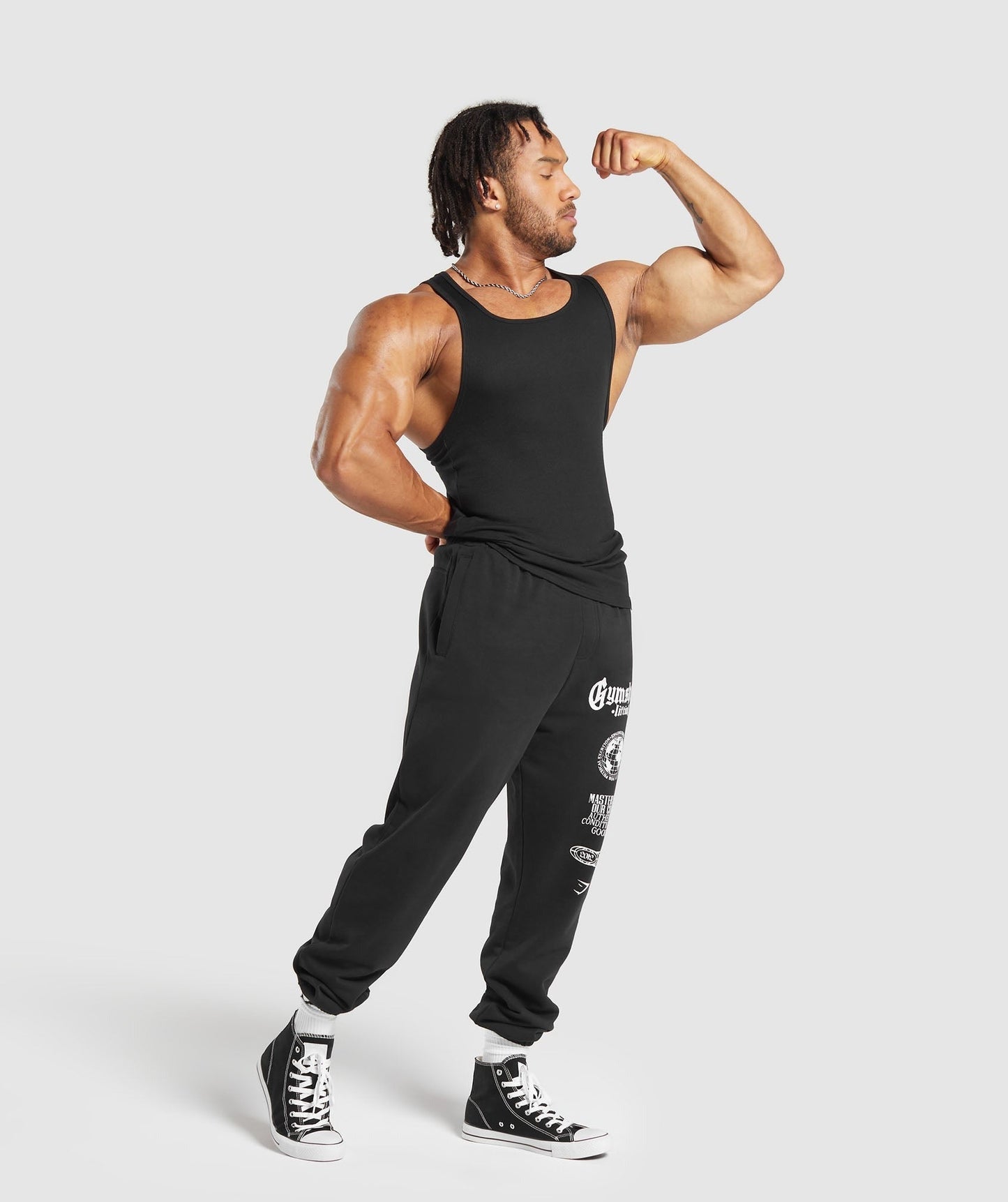 Gymshark Ribbed Tank 3PK - Black/White/Iron Blue