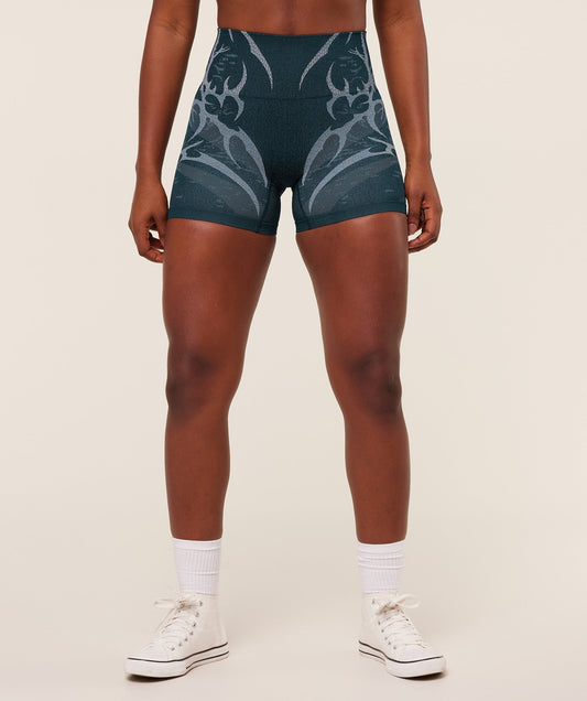 Gymshark Storm Seamless Shorts - Deep Petrol Blue/Smoke Blue