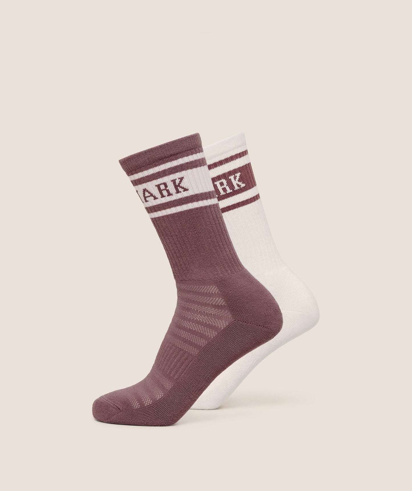 Gymshark Collegiate Crew Sock 2pk - Calm Pink