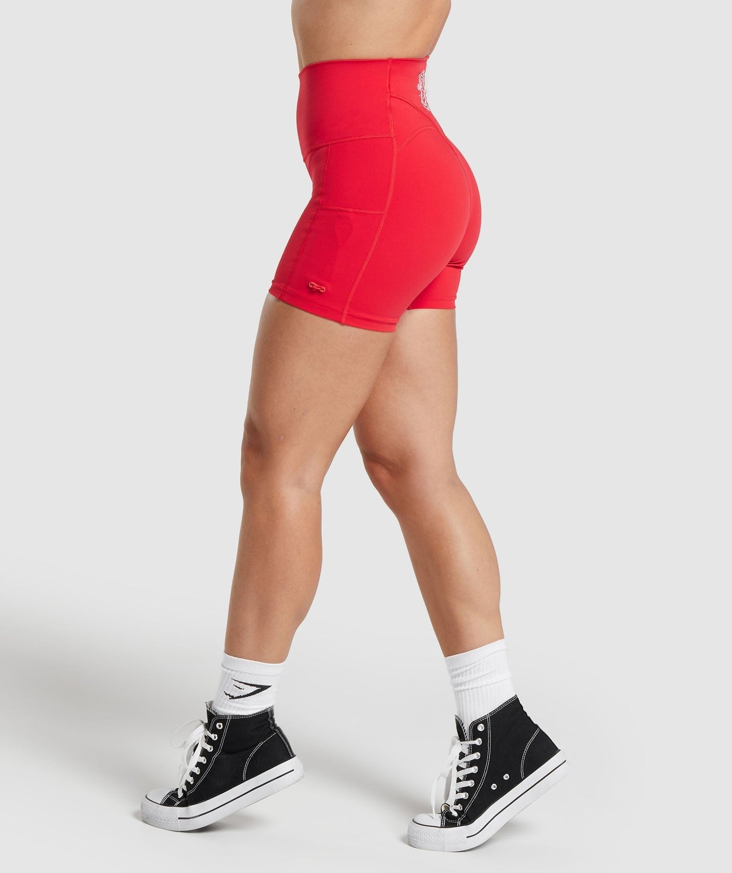 Gymshark Legacy Logo Tight Shorts - Jamz Red