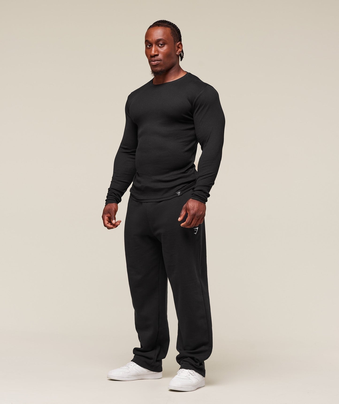 Gymshark Ribbed Long Sleeve T-Shirt - Black