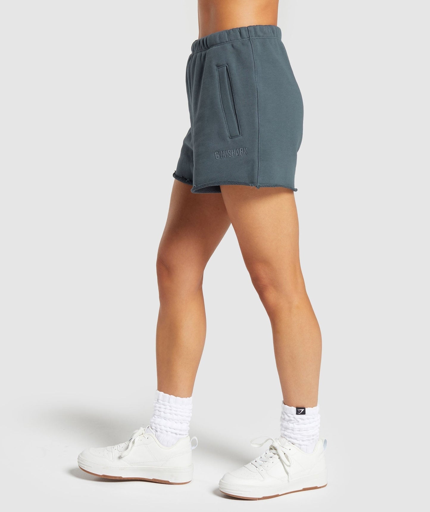 Gymshark Loopback Sweat Shorts - Titanium Blue