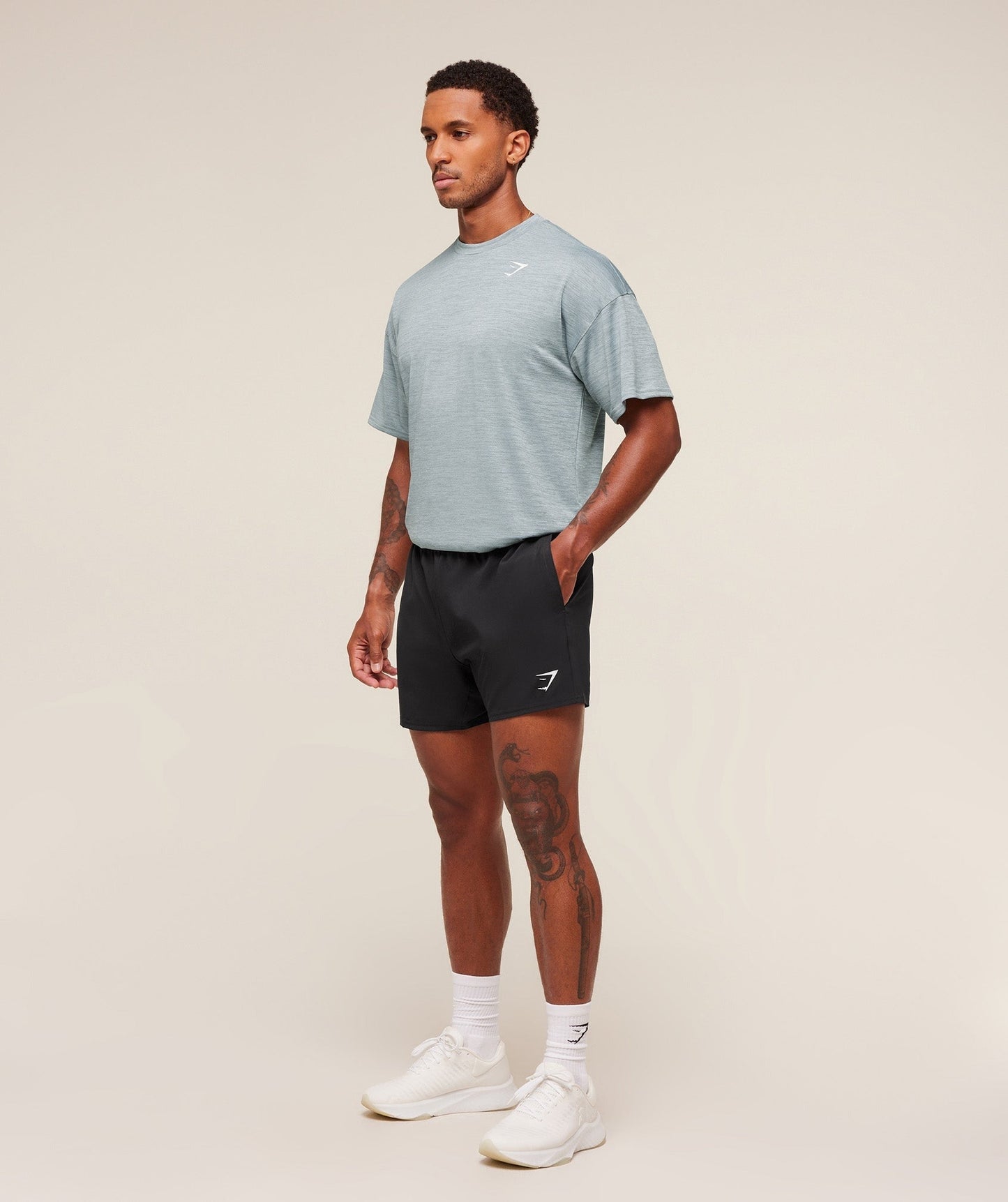 Gymshark Arrival Oversized T-Shirt - Smoke Blue/Denim Grey