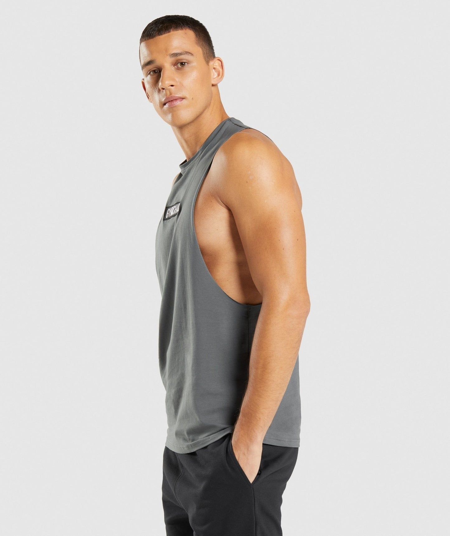 Gymshark Central Drop Arm Tank - Charcoal