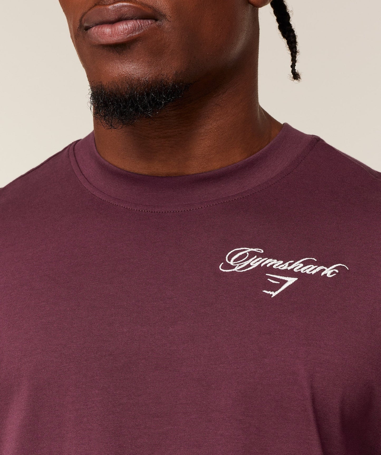 Gymshark Eagle Script Graphic T-Shirt - GS Impact Burgundy