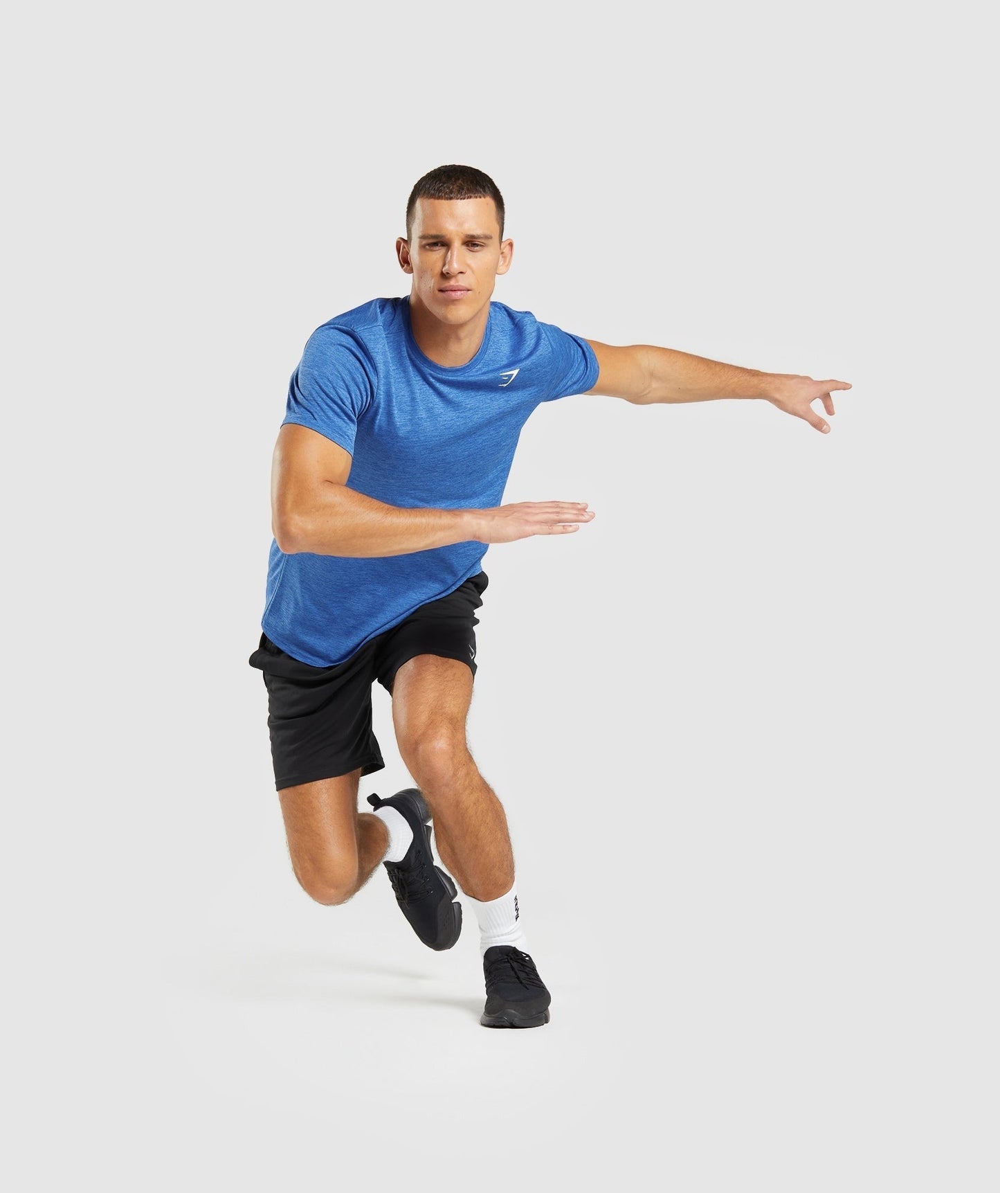 Gymshark Arrival Marl T-Shirt - Athletic Blue/Javelin Blue Marl