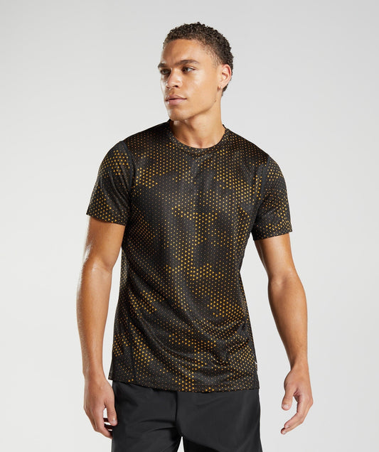 Gymshark Sport T-Shirt - Turmeric Yellow Print