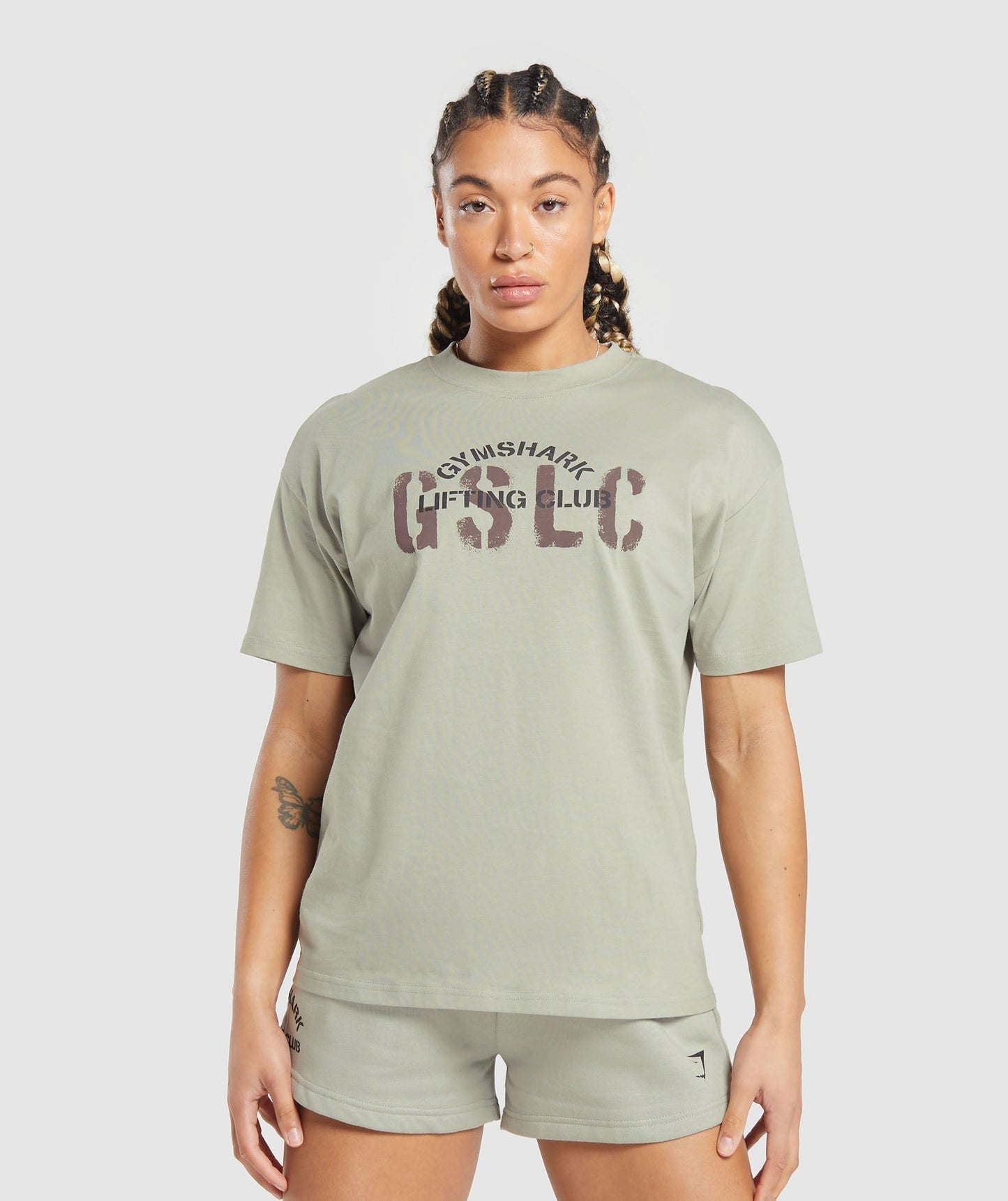 Gymshark Built Oversized T-Shirt - Stone Grey