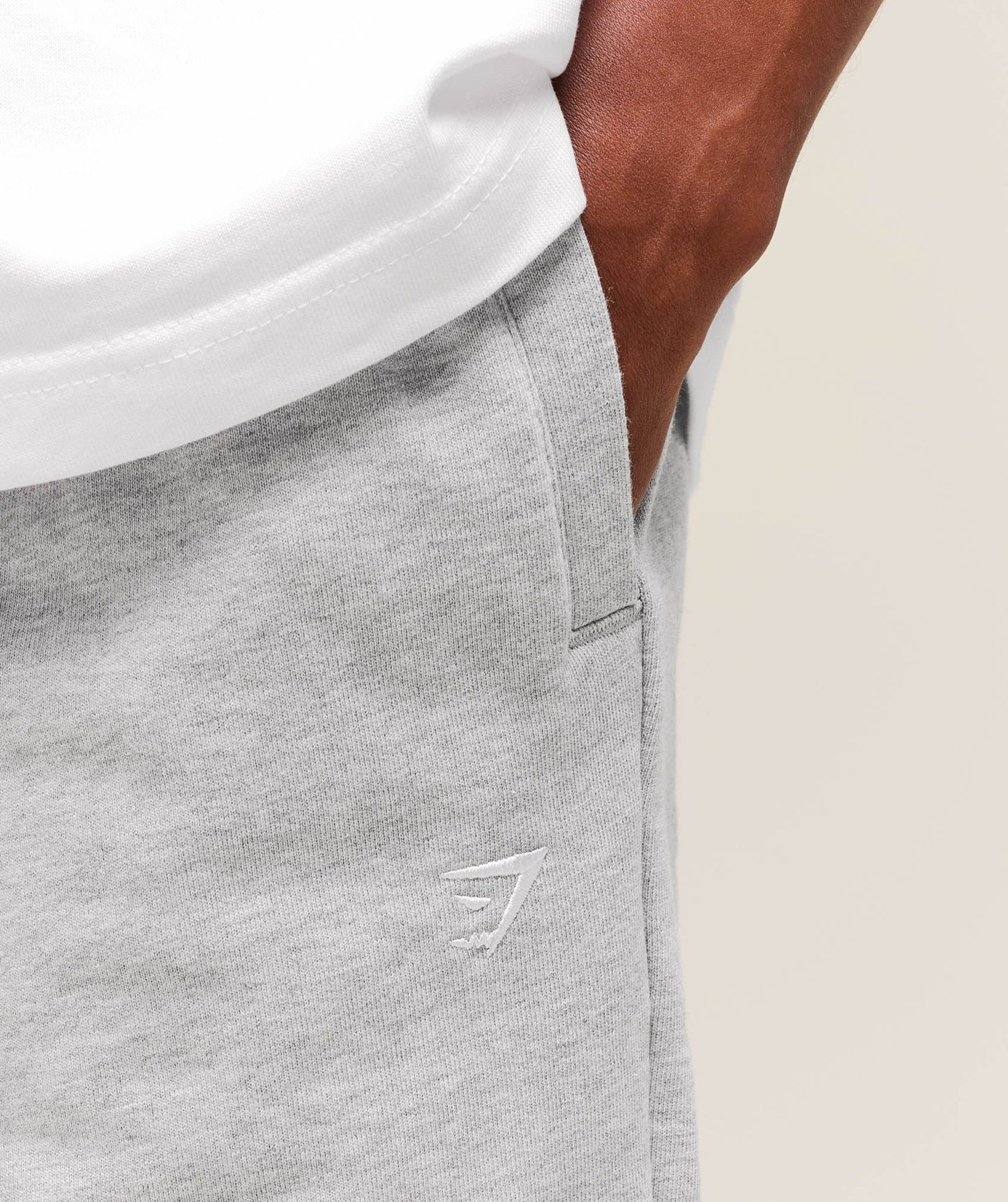 Gymshark Rest Day Essentials Straight Leg Joggers - Light Grey Marl