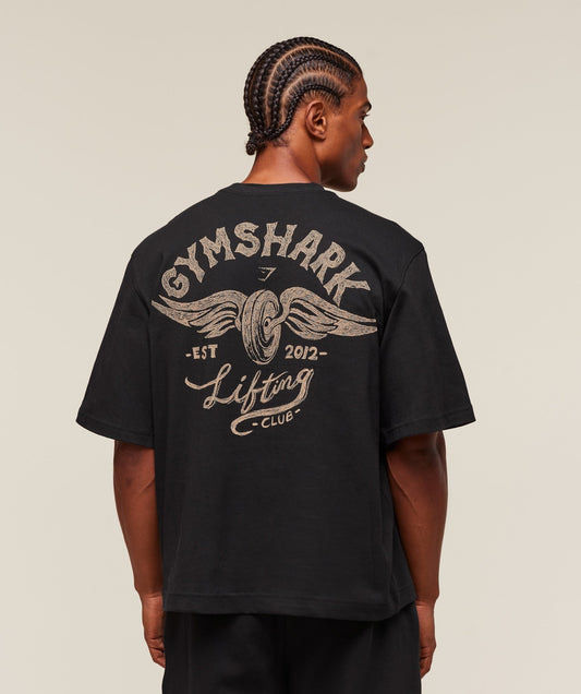 Gymshark Flying Weights T-Shirt - Black