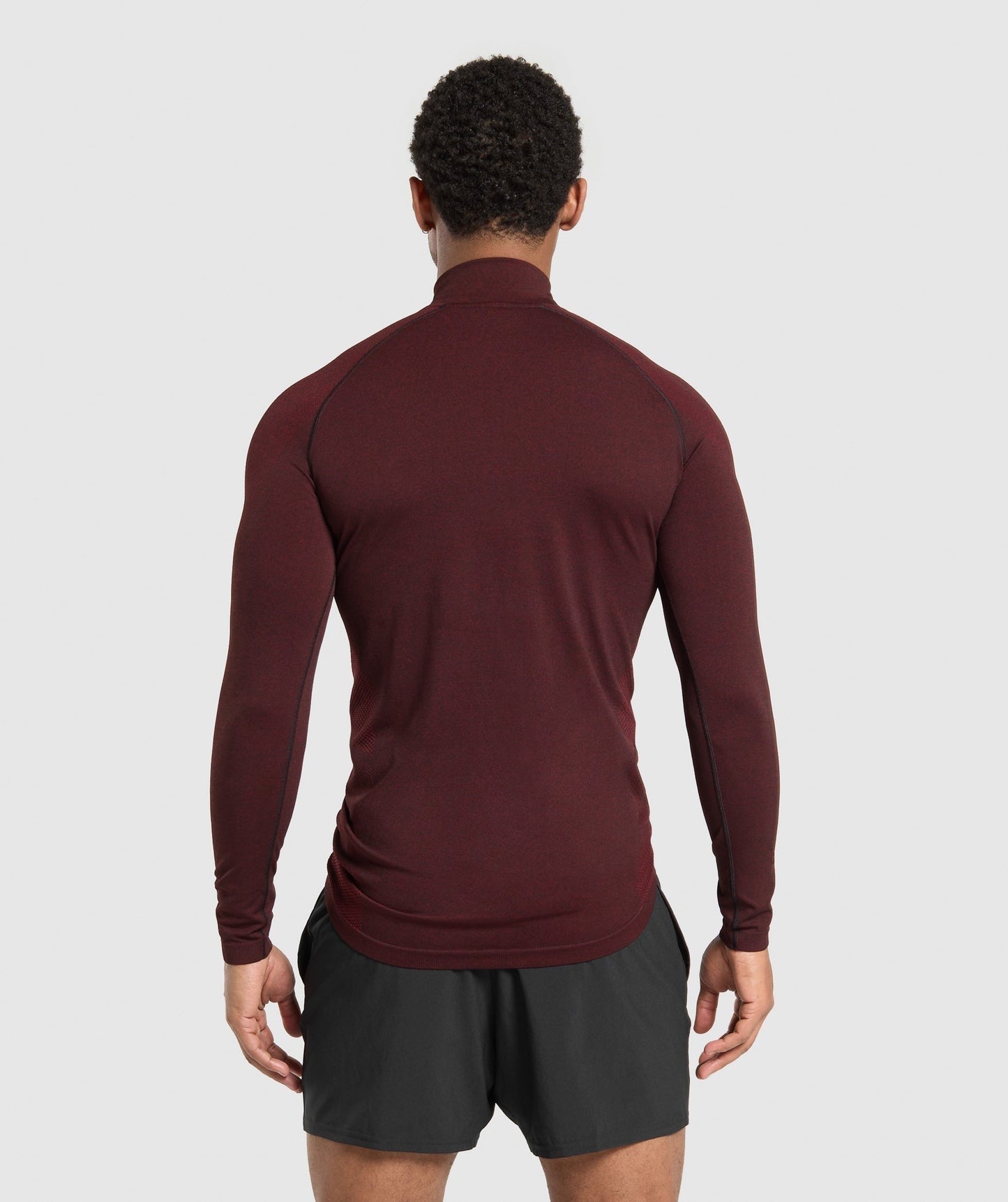 Gymshark Vital 1/4 Zip - Black/Sets Red