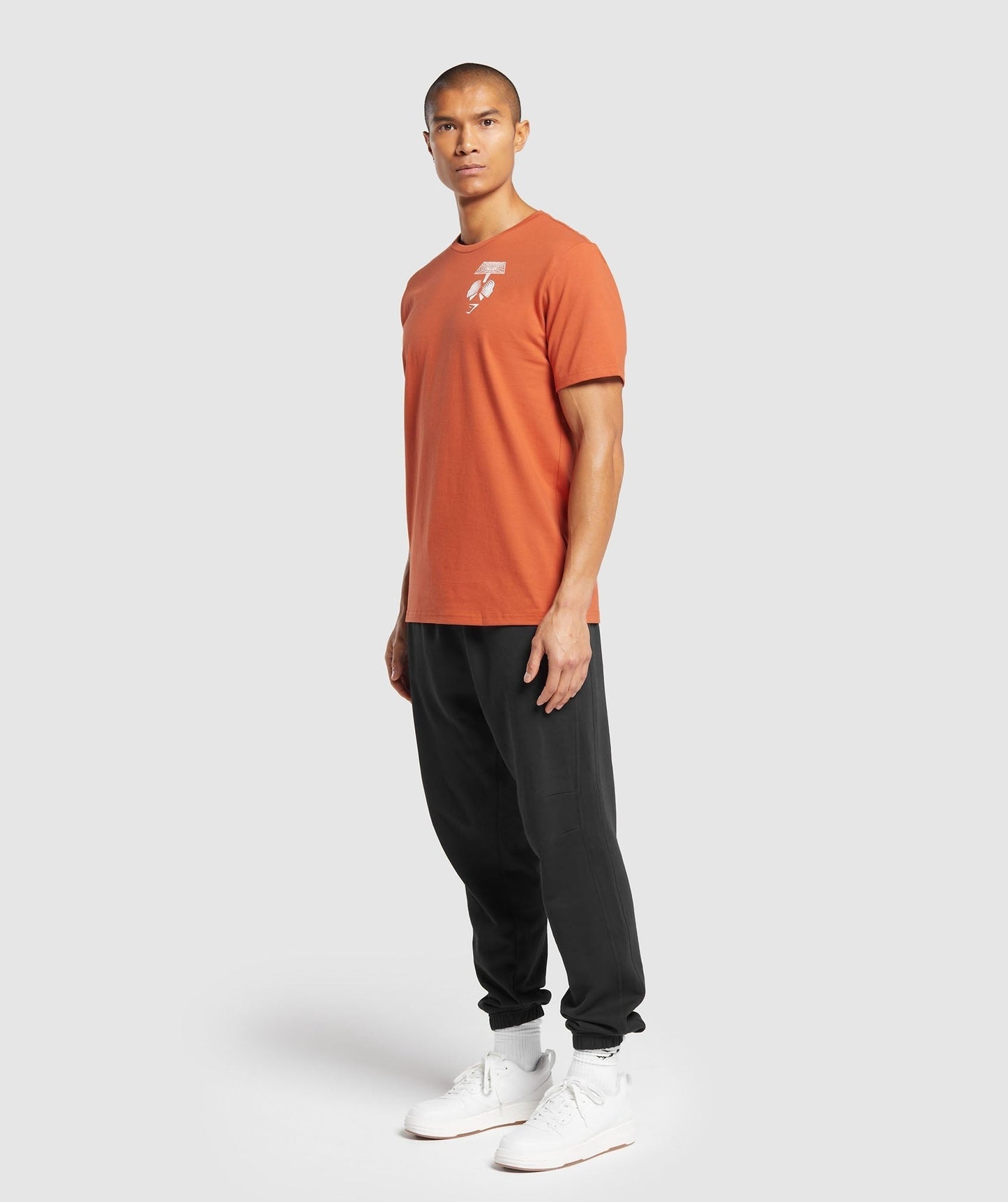 Gymshark Hybrid Wellness T-Shirt - Rust Orange