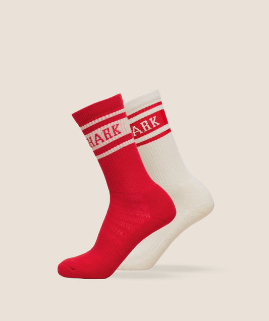 Gymshark Collegiate Crew Sock 2pk - Athletic Red