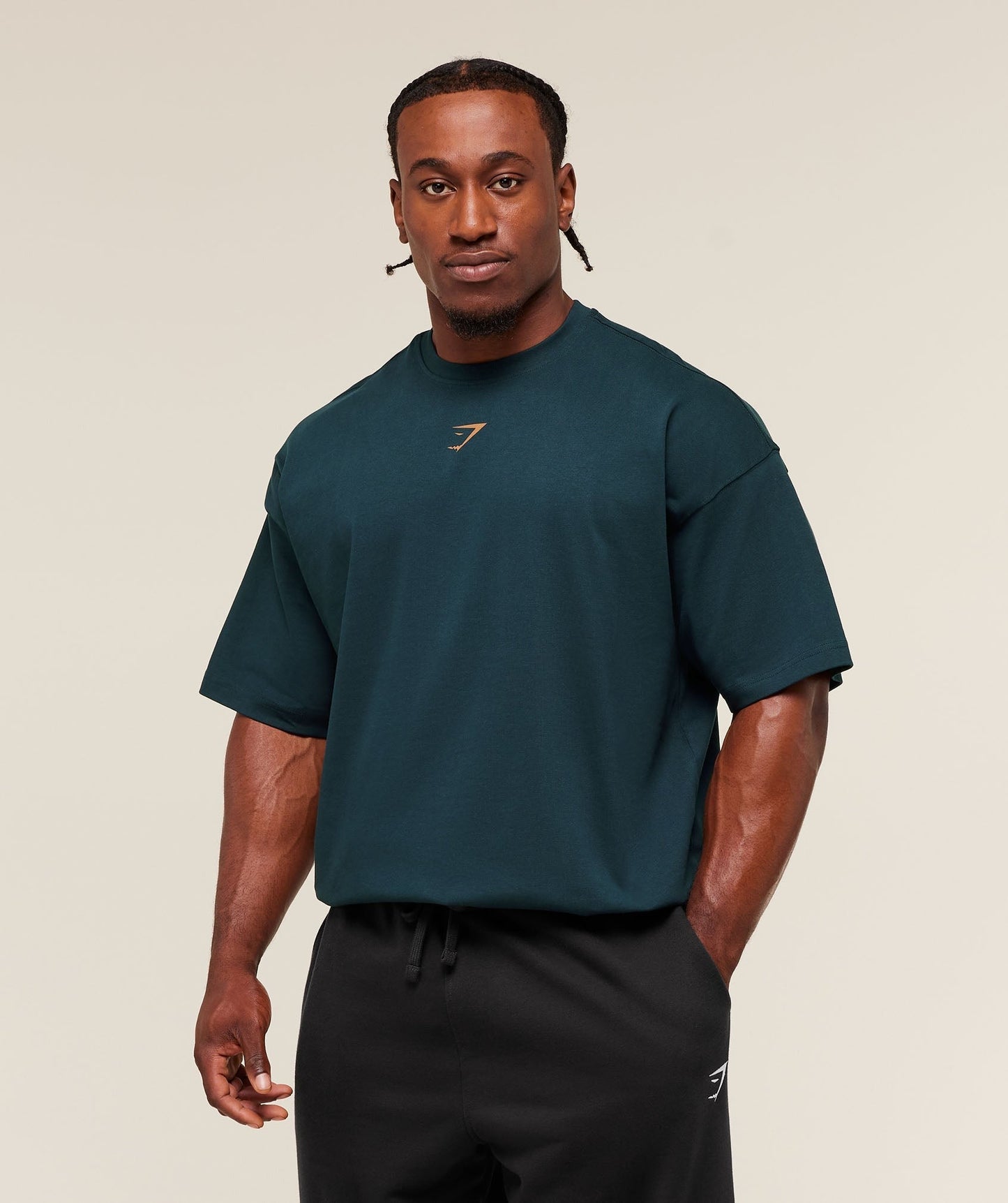 Gymshark Lifting Club T-Shirt - Deep Petrol Blue/Antique Gold
