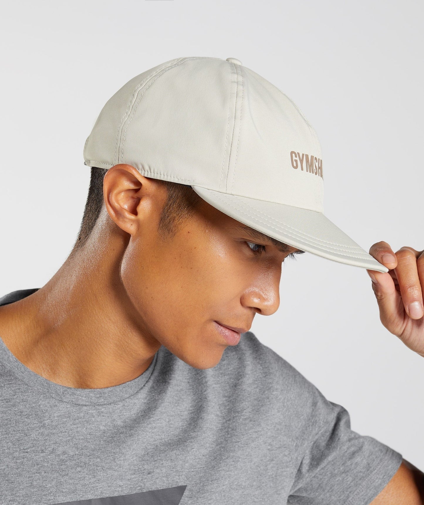 Gymshark Flat Peak Cap - Pebble Grey