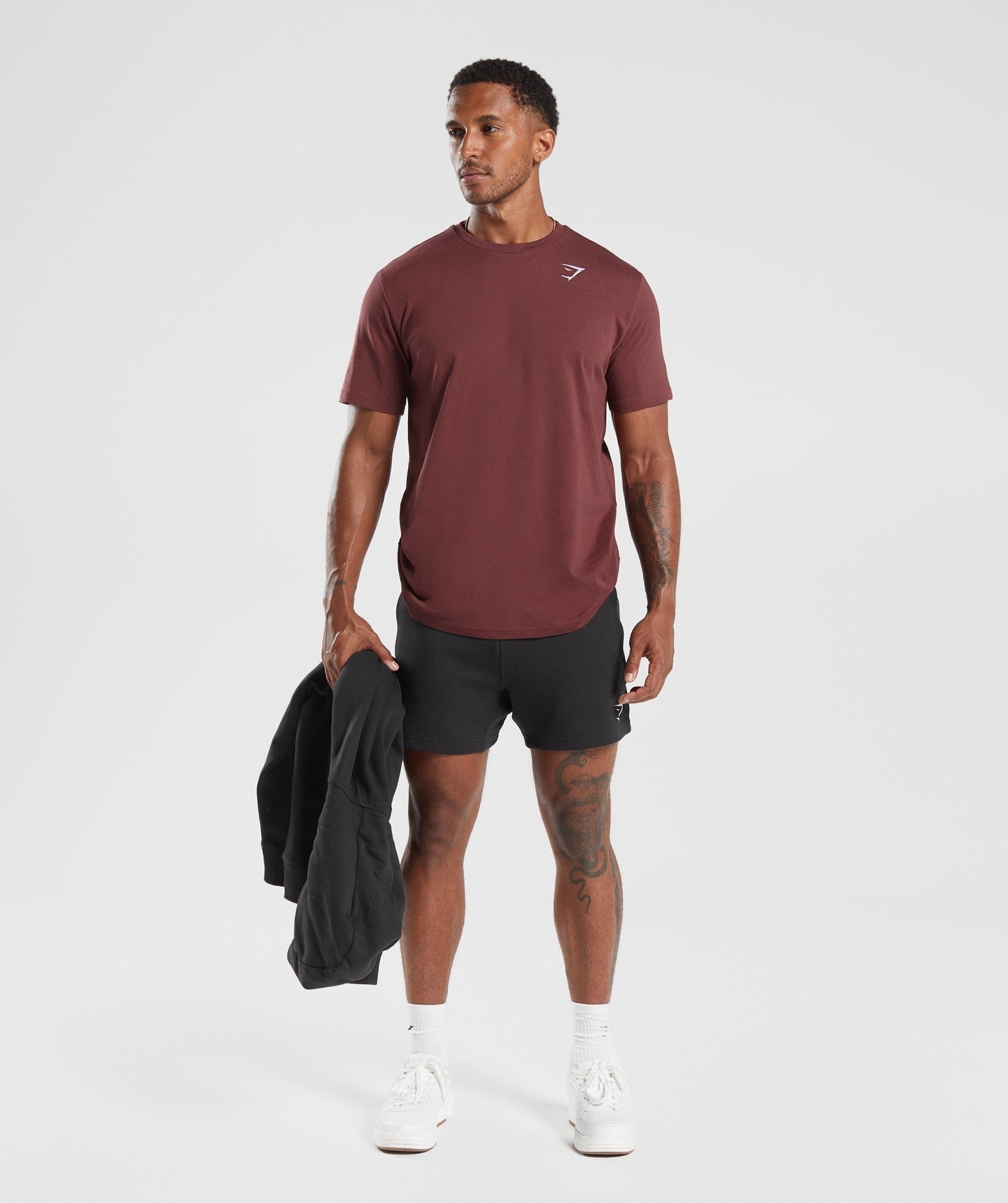 Gymshark Crest T-Shirt - Washed Burgundy