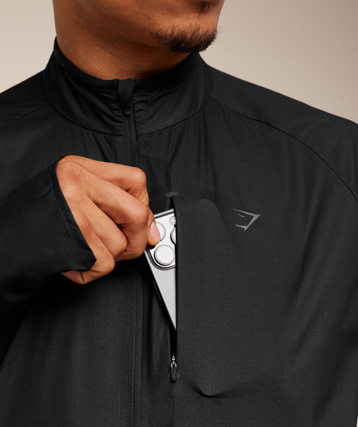 Gymshark Running Elite Lightweight Windbreaker - Black