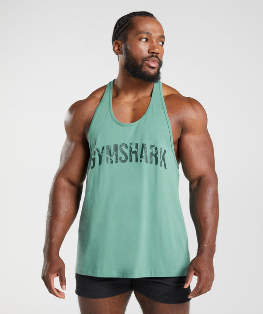 Gymshark Power Stringer - Alpine Green