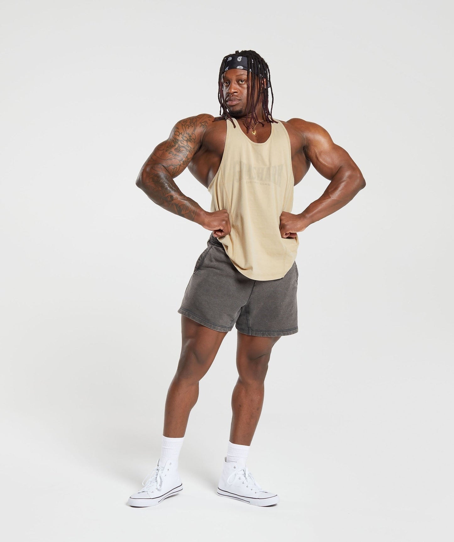 Gymshark Heritage Washed Stringer - Desert Beige