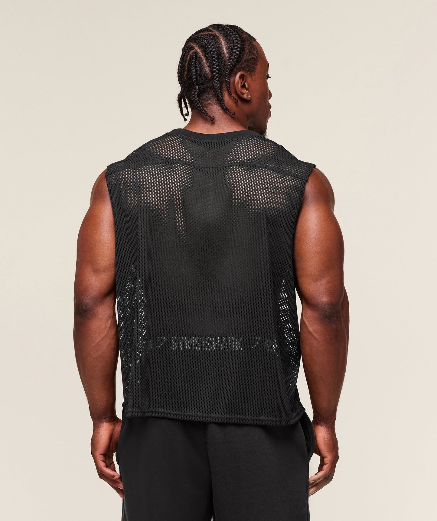 Gymshark Mesh Oversized Tank - Black