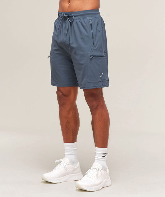 Gymshark Rest Day 6" Cargo Shorts - Titanium Blue