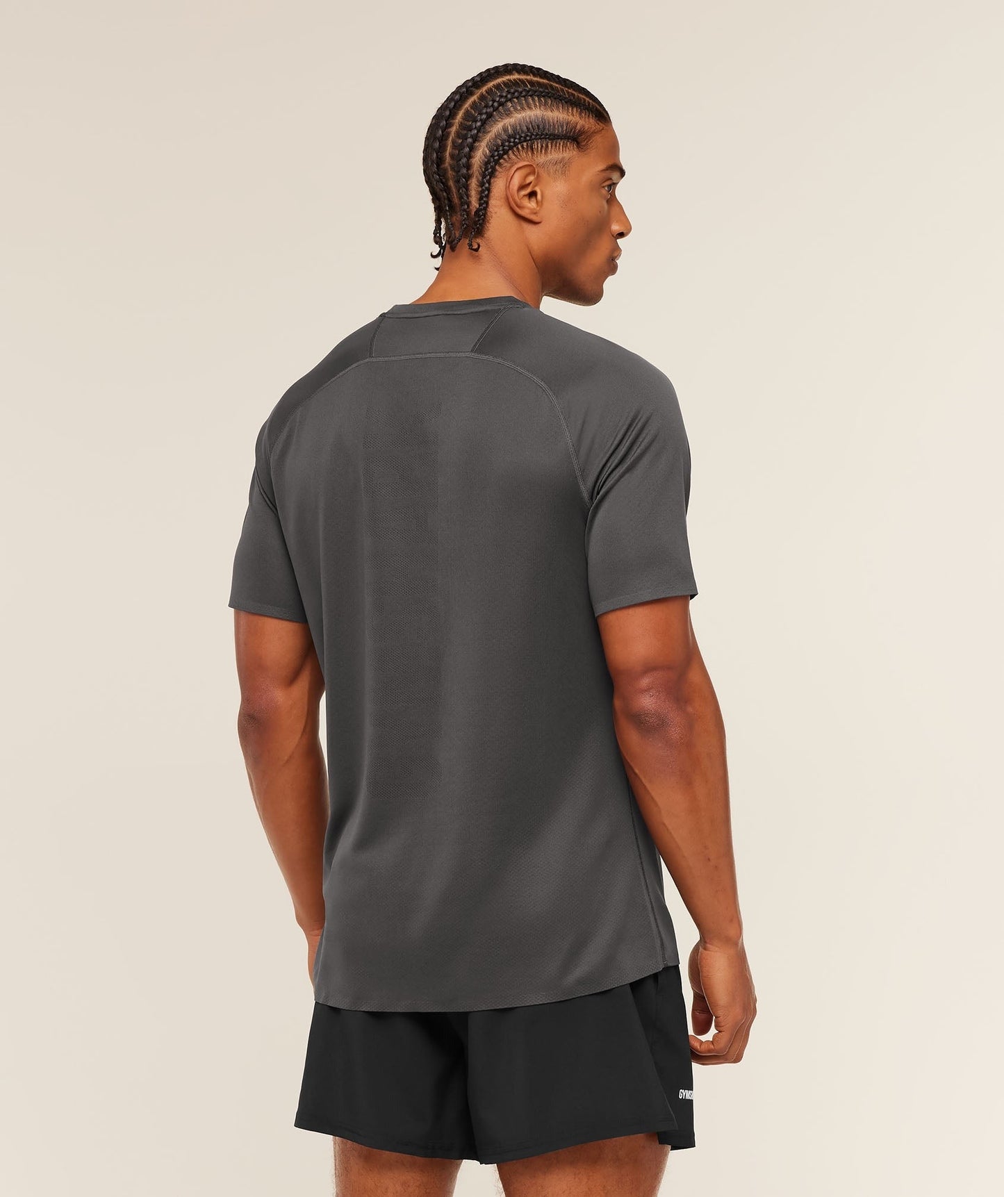 Gymshark Hybrid Engineered Jacquard T-Shirt - Grey