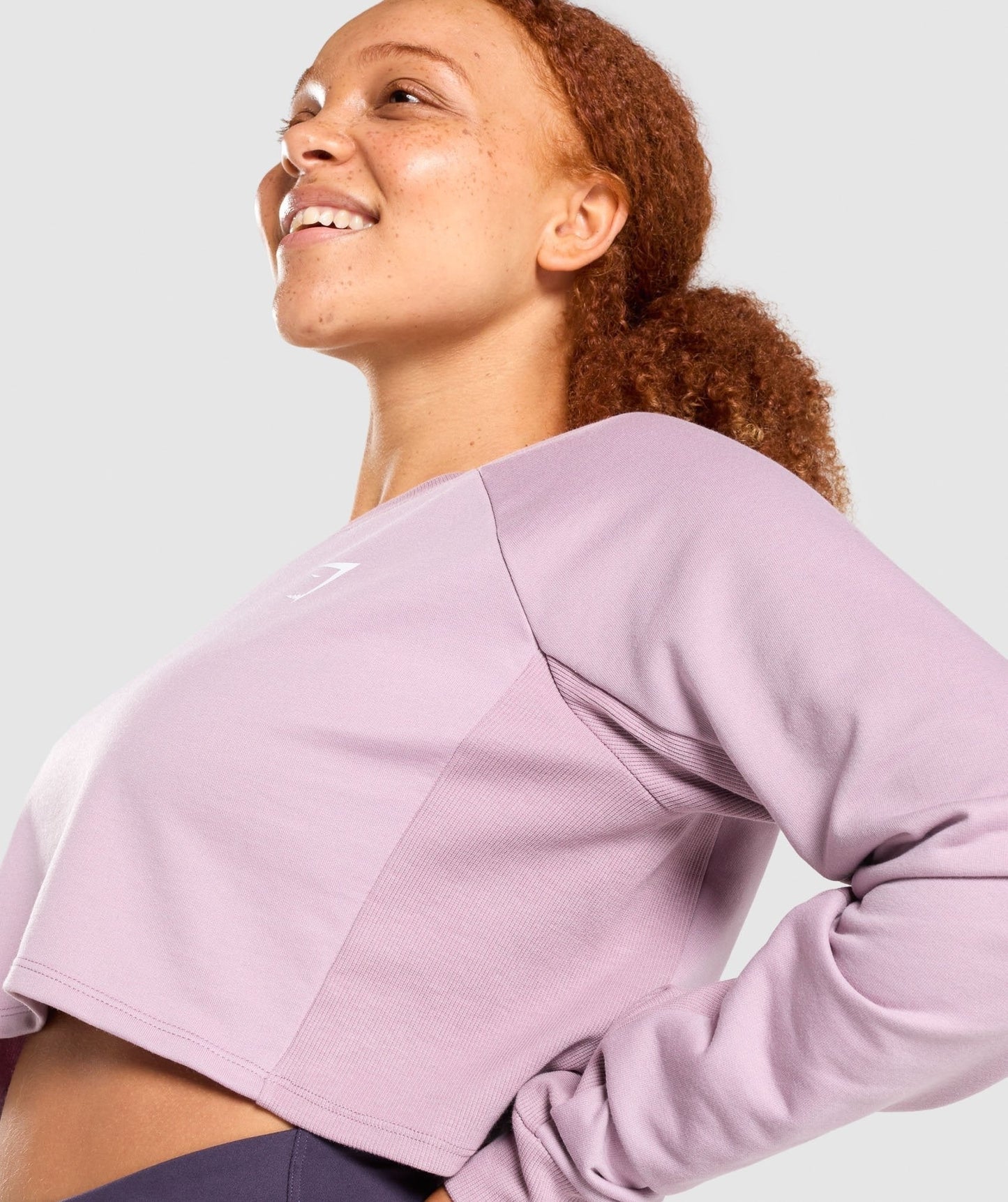 Gymshark Training Cropped Sweater - Light Purple