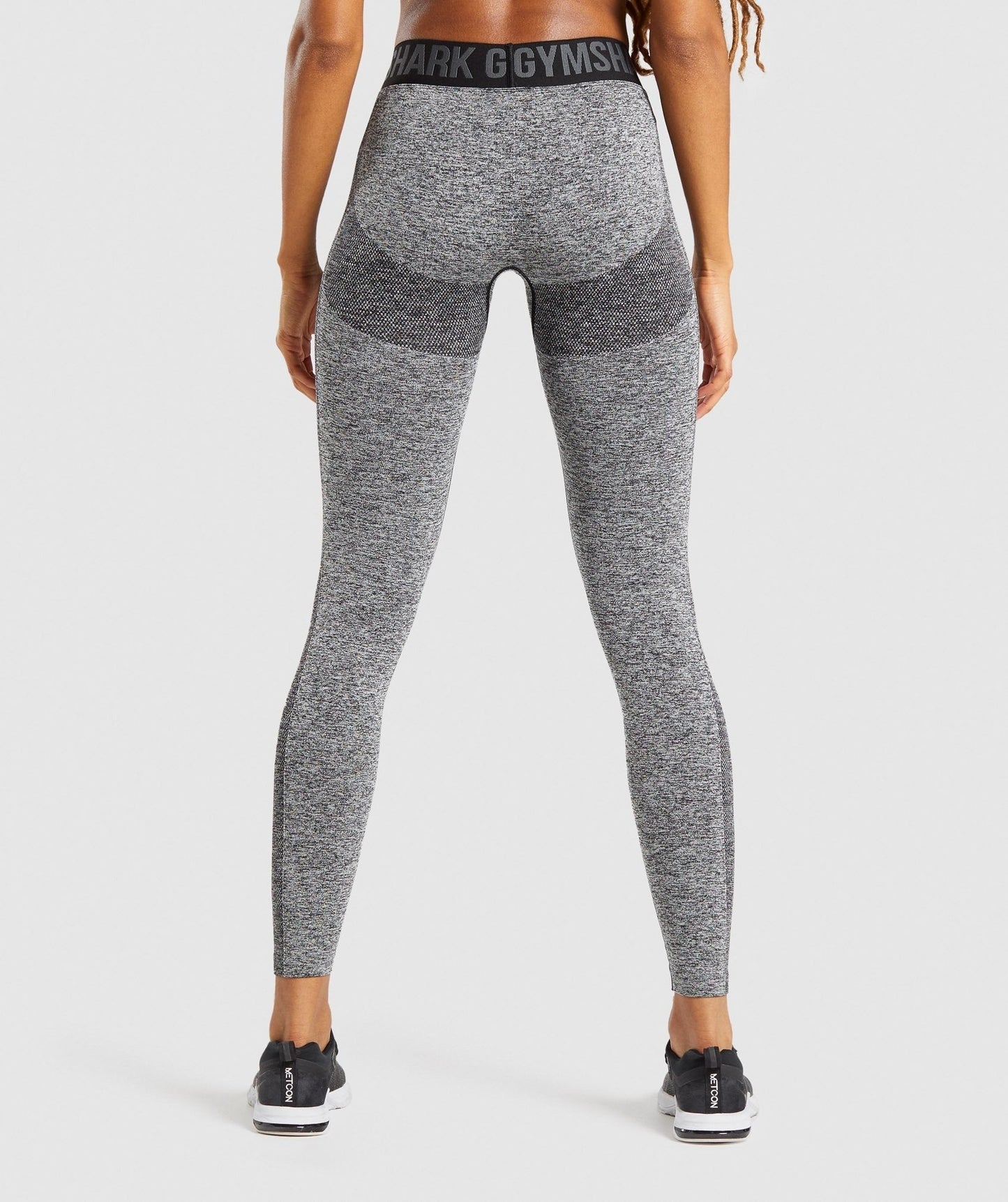 Gymshark Flex Low Rise Leggings - Black Marl/Charcoal