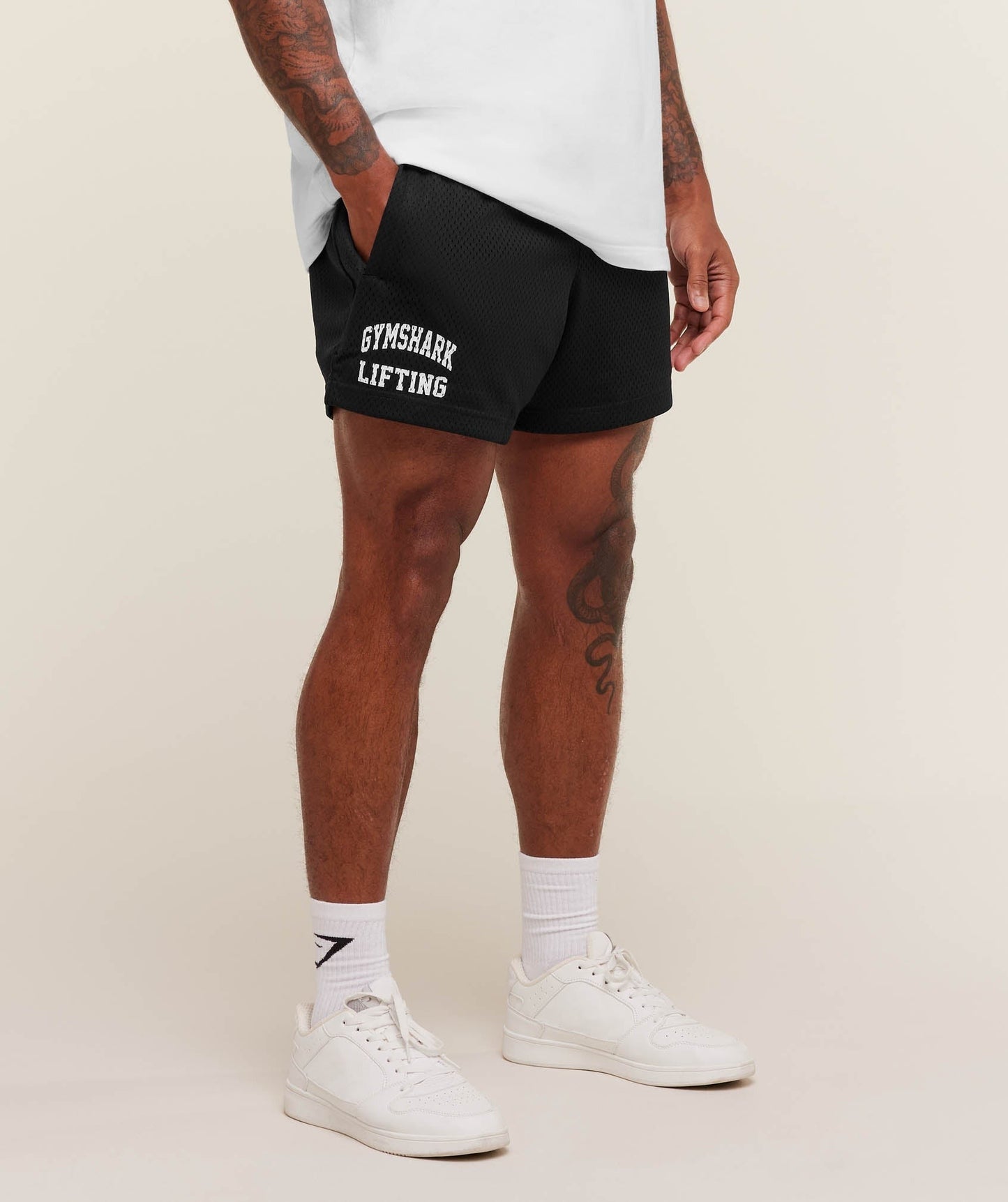 Gymshark Lifting Mesh 7" Shorts - Black